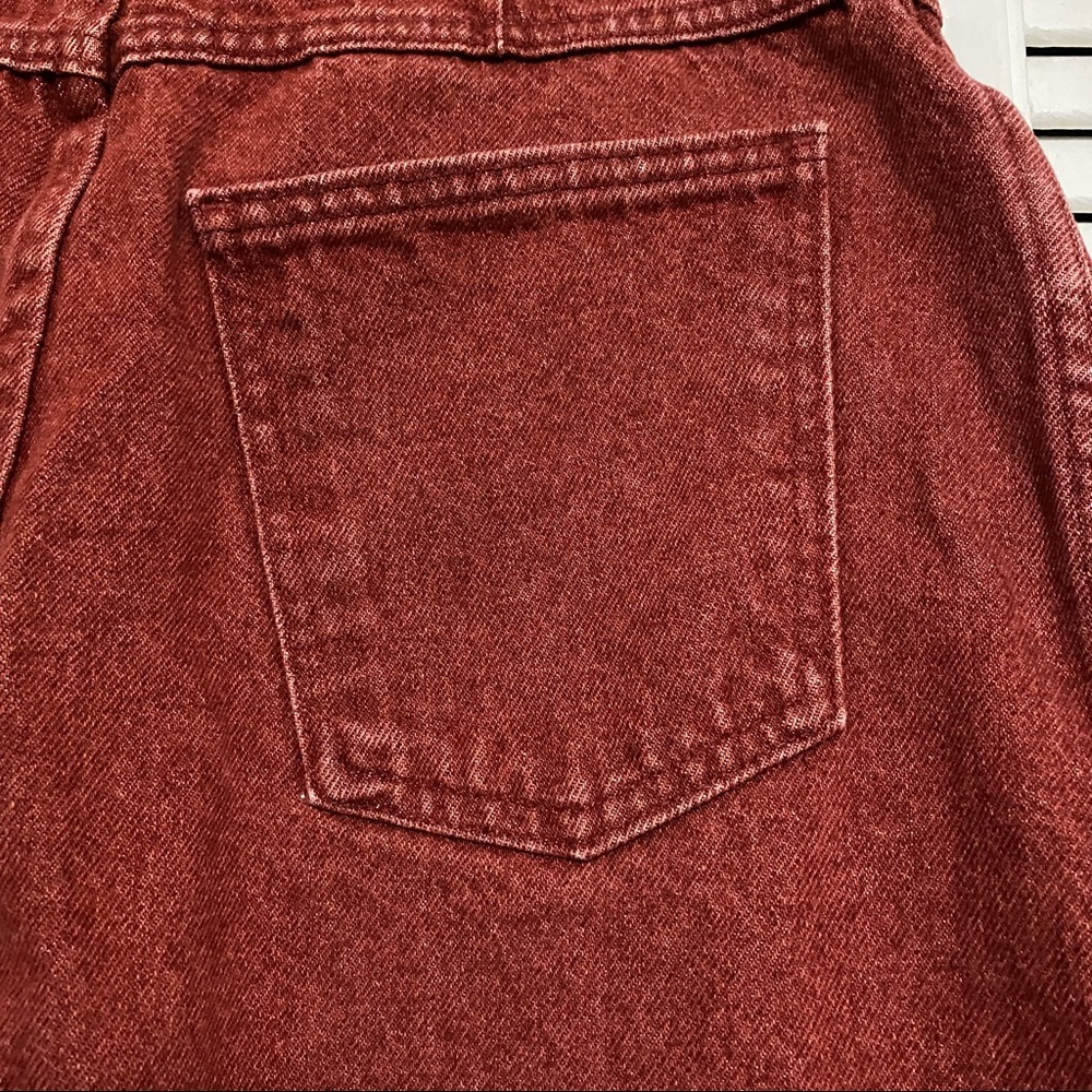 Red denim skirt - Picture 5 of 5